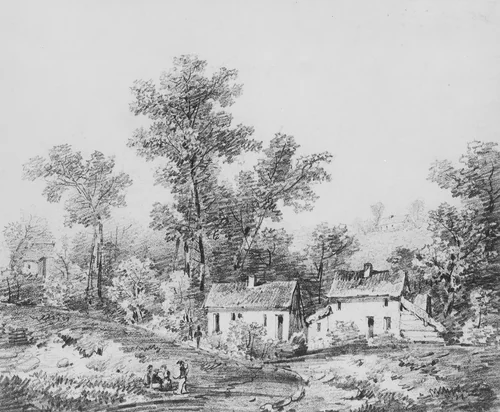 Farm Landscape (from McGuire Scrapbook) by Thomas Sidney Cooper, artwork, 1803-1902