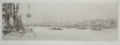 Arteries of Great Britain: The Thames by William Walcot, print, 1917-1927