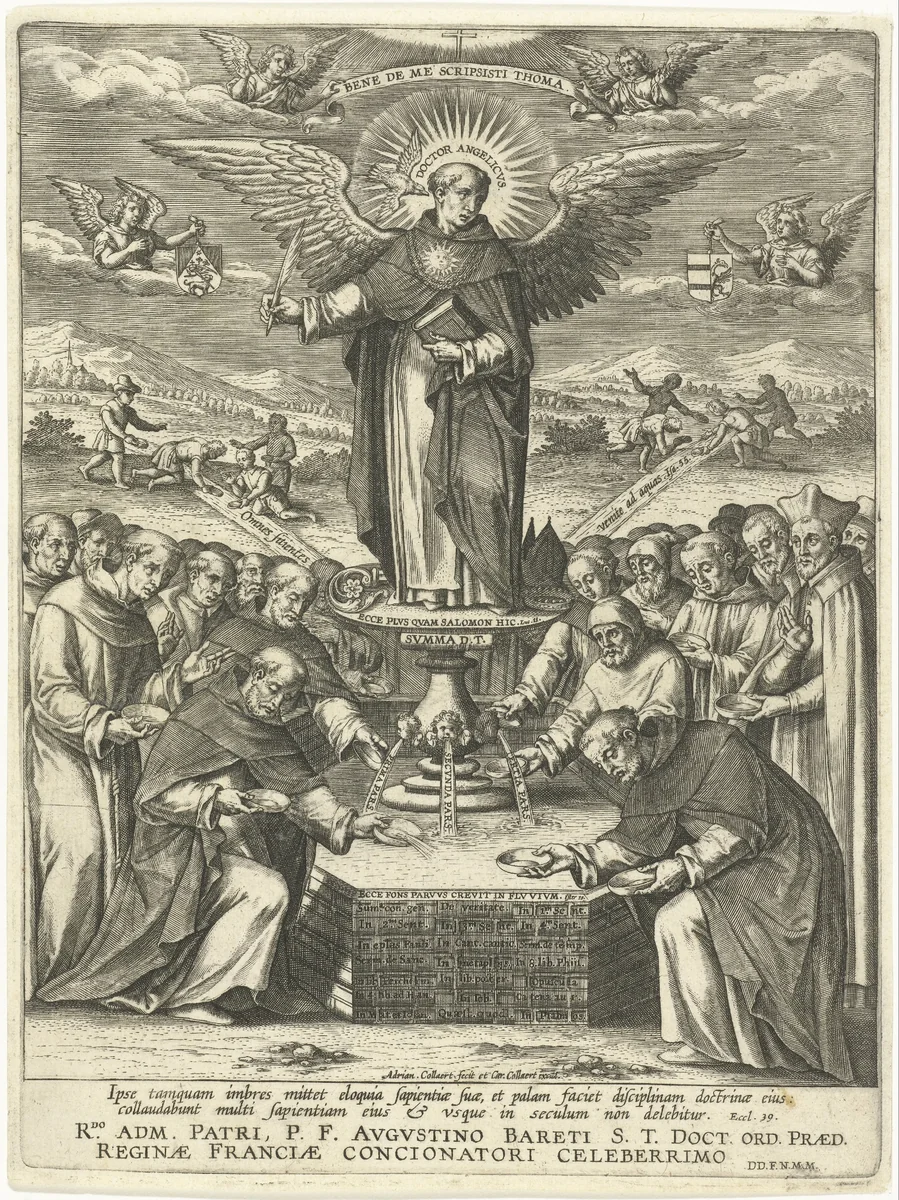 Verheerlijking van de Heilige Thomas van Aquino by Unknown, print, 1570-1618