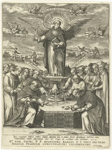 Verheerlijking van de Heilige Thomas van Aquino by Unknown, print, 1570-1618