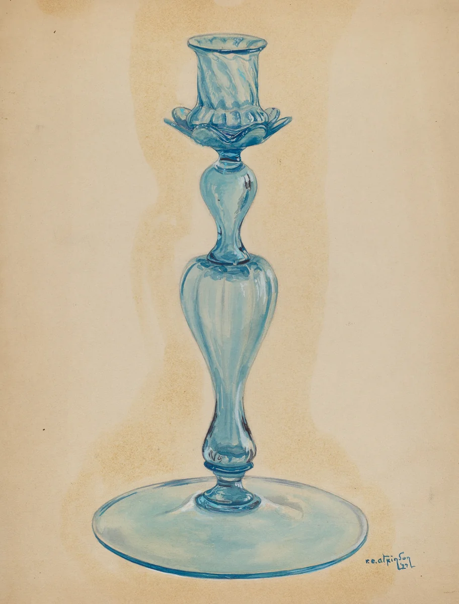 Candlestick by Ralph Atkinson, index of american design, 1937