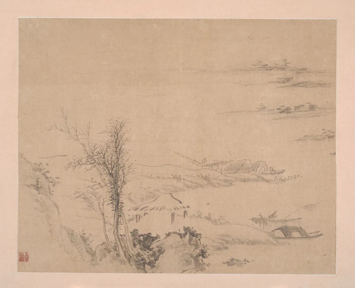 River Scene by Unidentified Artist, painting, 1644-1911