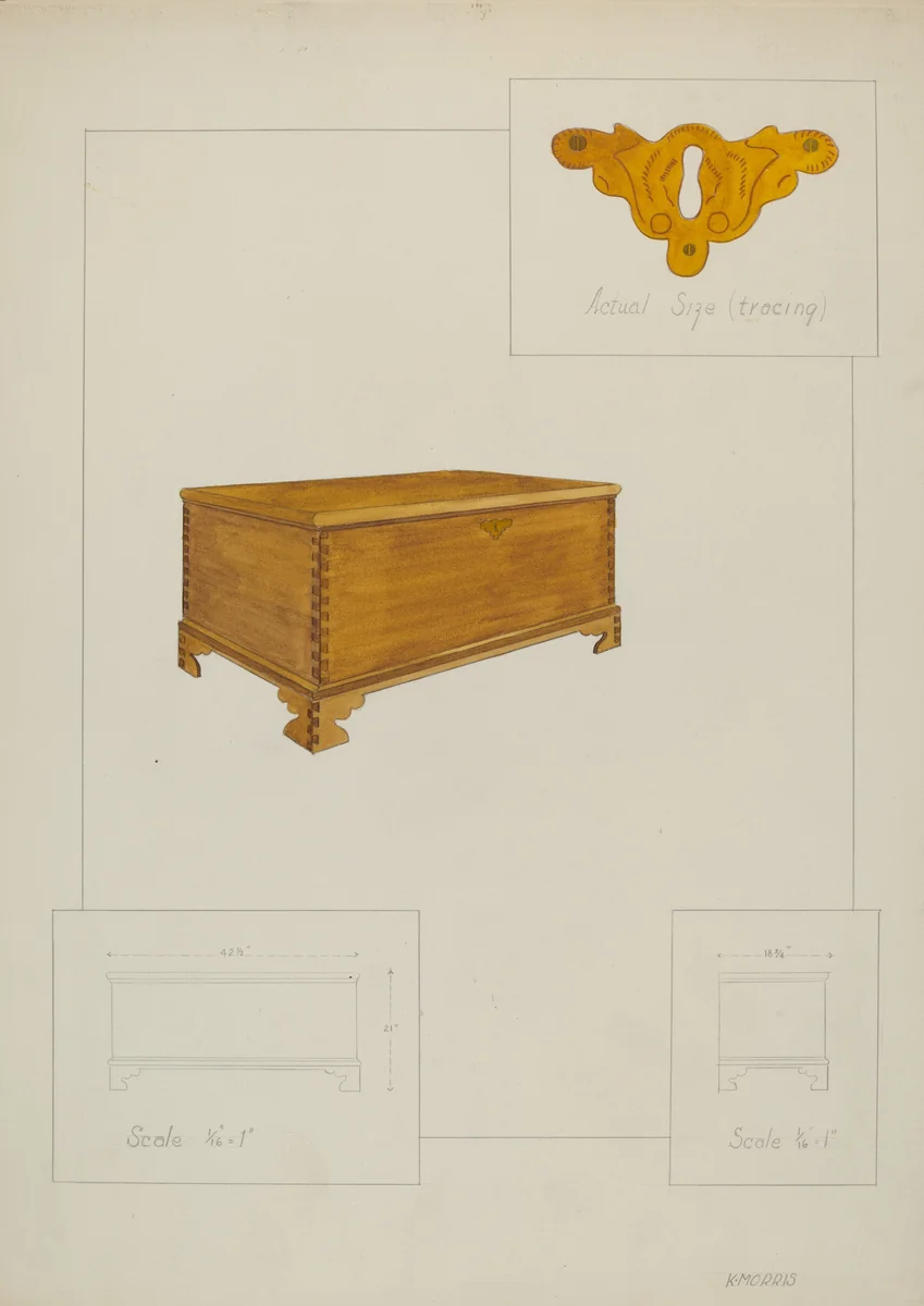 Chest by Katharine Morris, index of american design, 1937