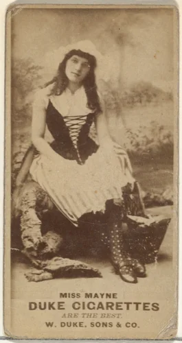 Miss Mayne, from the Actors and Actresses series (N145-7) issued by Duke Sons & Co. to promote Duke Cigarettes by W. Duke, Sons & Co., photograph, 1880-1889