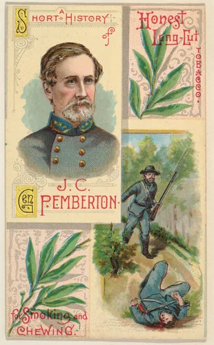 A Short History of General J. C. Pemberton, from the Histories of Generals series (N114) issued by W. Duke, Sons & Co. to promote Honest Long Cut Smoking and Chewing Tobacco by W. Duke, Sons & Co., print, 1888