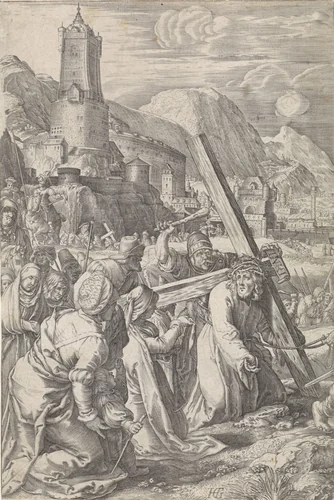 Kruisdraging by Abraham Hogenberg, print, 1618-1653