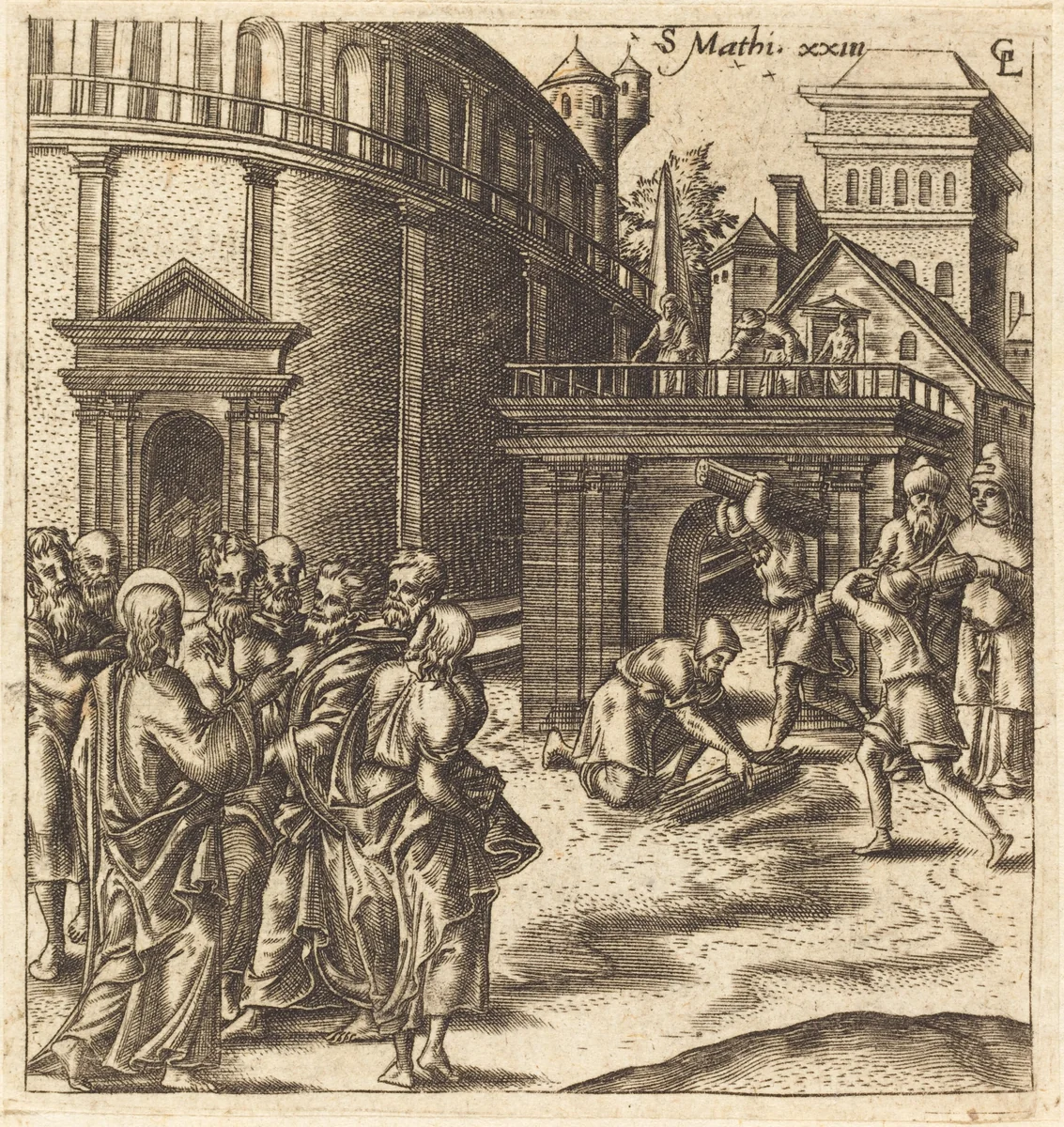Christ Denounces the Scribes and Pharisees by Léonard Gaultier, print, 1576-1580