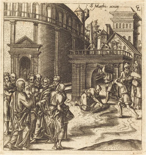 Christ Denounces the Scribes and Pharisees by Léonard Gaultier, print, 1576-1580