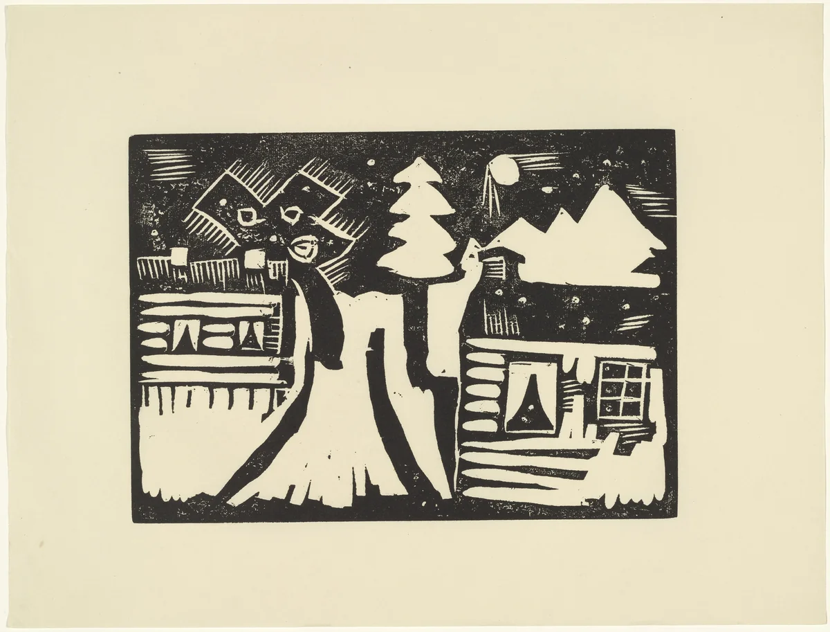 Landscape (Landschaft) from the periodical Kündung, vol. 1, no. 3 (March 1921) by Franz Radziwill, periodical, 1921