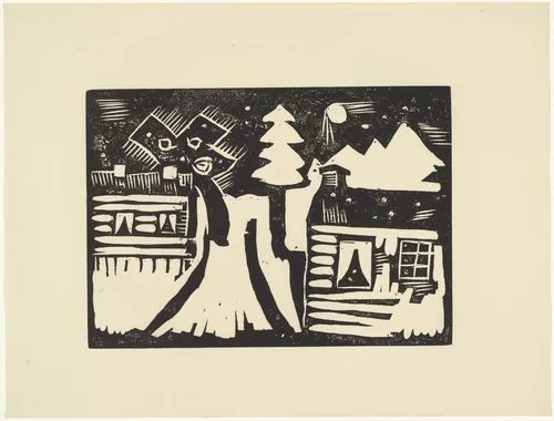 Landscape (Landschaft) from the periodical Kündung, vol. 1, no. 3 (March 1921) by Franz Radziwill, periodical, 1921