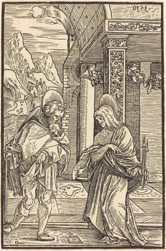 Saint Roch and Saint Sebastian by Hans Leonard Schäufelein, print, 1510