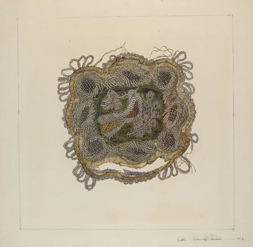 Beaded Cushion by Florence Truelson, index of american design, 1935-1942