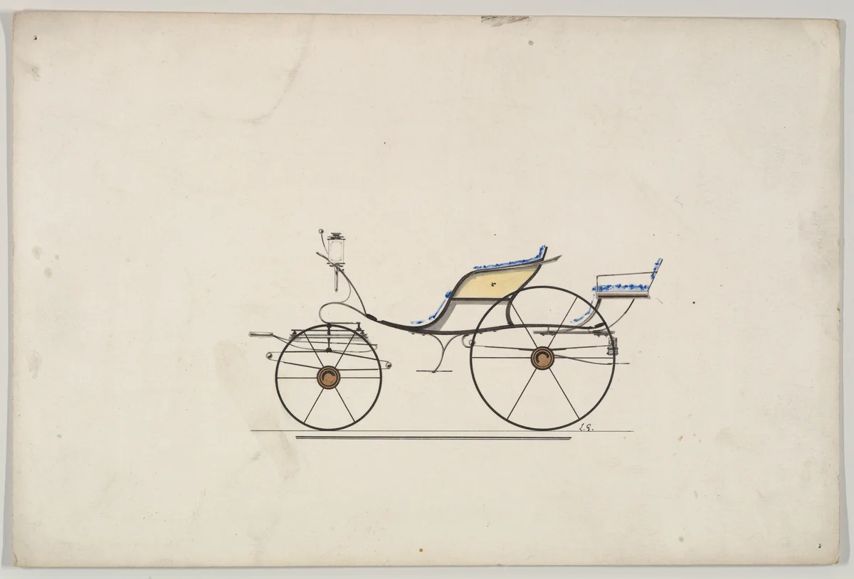 George IV Phaeton (unnumbered) by Brewster & Co., drawing, 1865-1875