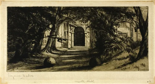 Mytton Hall by Francis Seymour-Haden, print, 1859