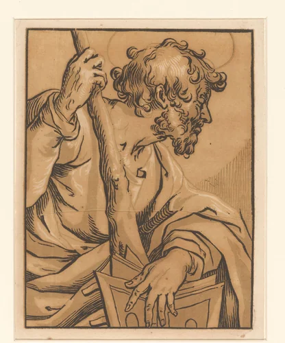 Apostel Judas Taddeüs by Ludwig Büsinck, print, 1600-1669