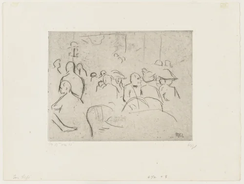 In the Cafe (Im Café) by Friedrich Feigl, print, 1912