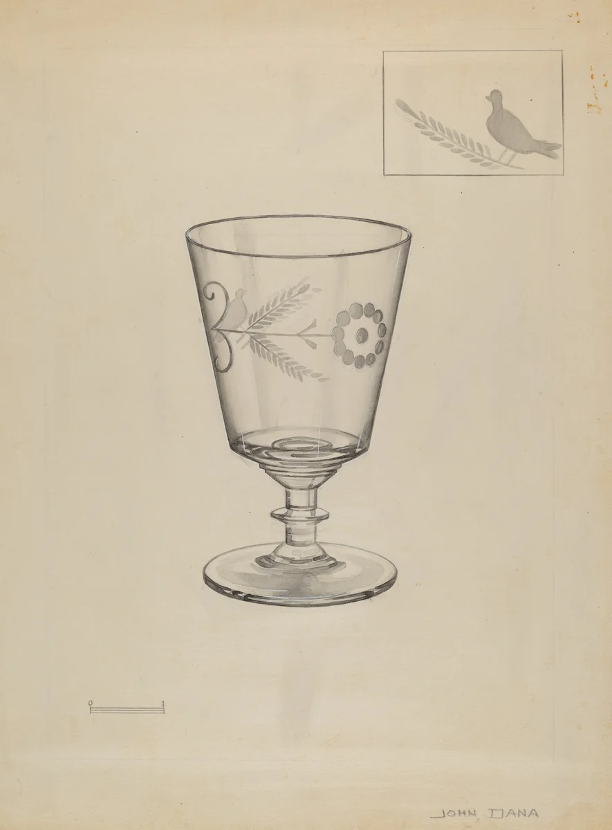Goblet by John Dana, index of american design, 1936