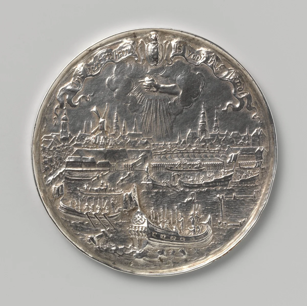 Beleg van Amsterdam door Willem II by Pieter van Abeele, metalwork, 1650