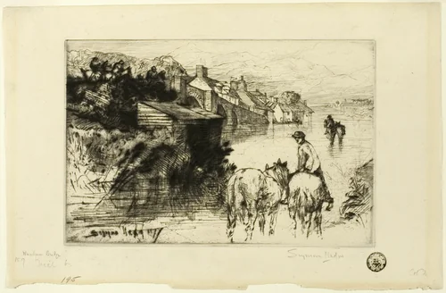 Wareham Bridge by Francis Seymour-Haden, print, 1872-1882