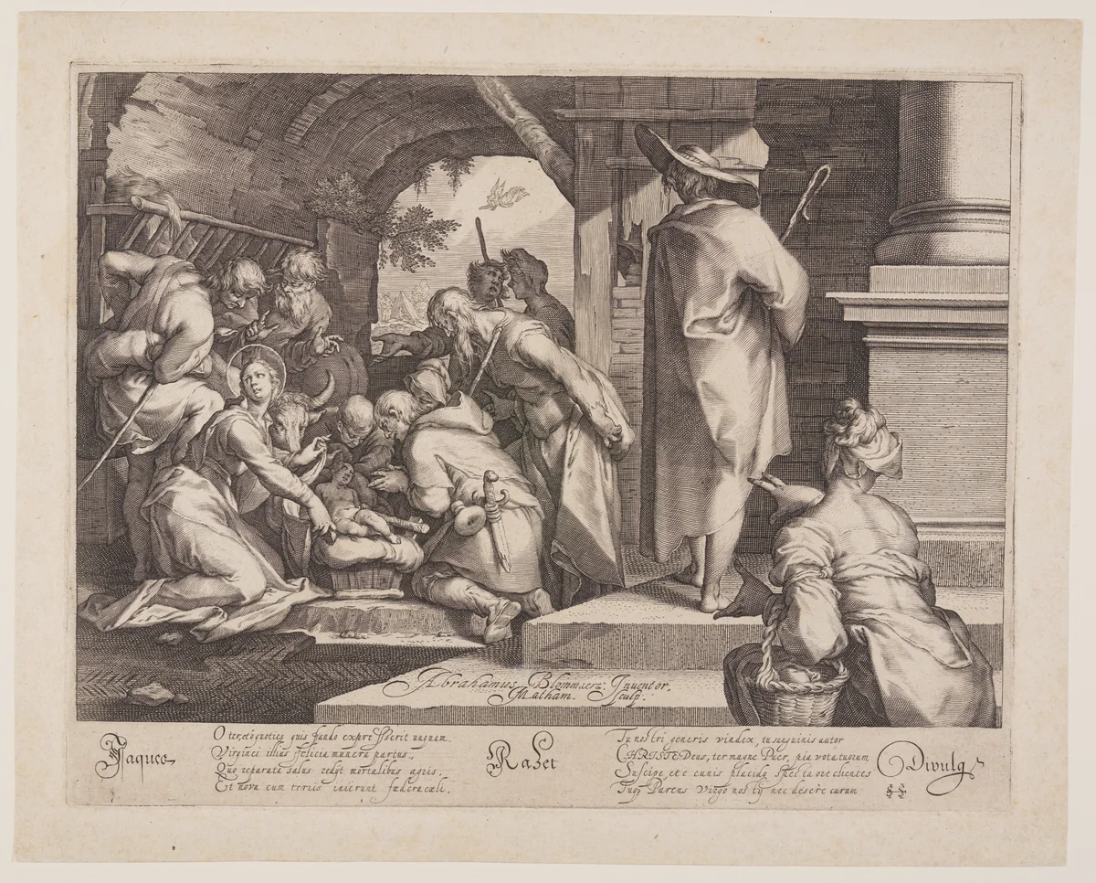 The Adoration of the Shepherds by Jacob Matham, print, 1597