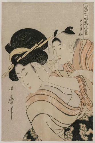 Fond of Noise from the series Eight Views of Favorite Things of Today’s World by Kitagawa Utamaro (喜多川歌麿), print, 1797-1799