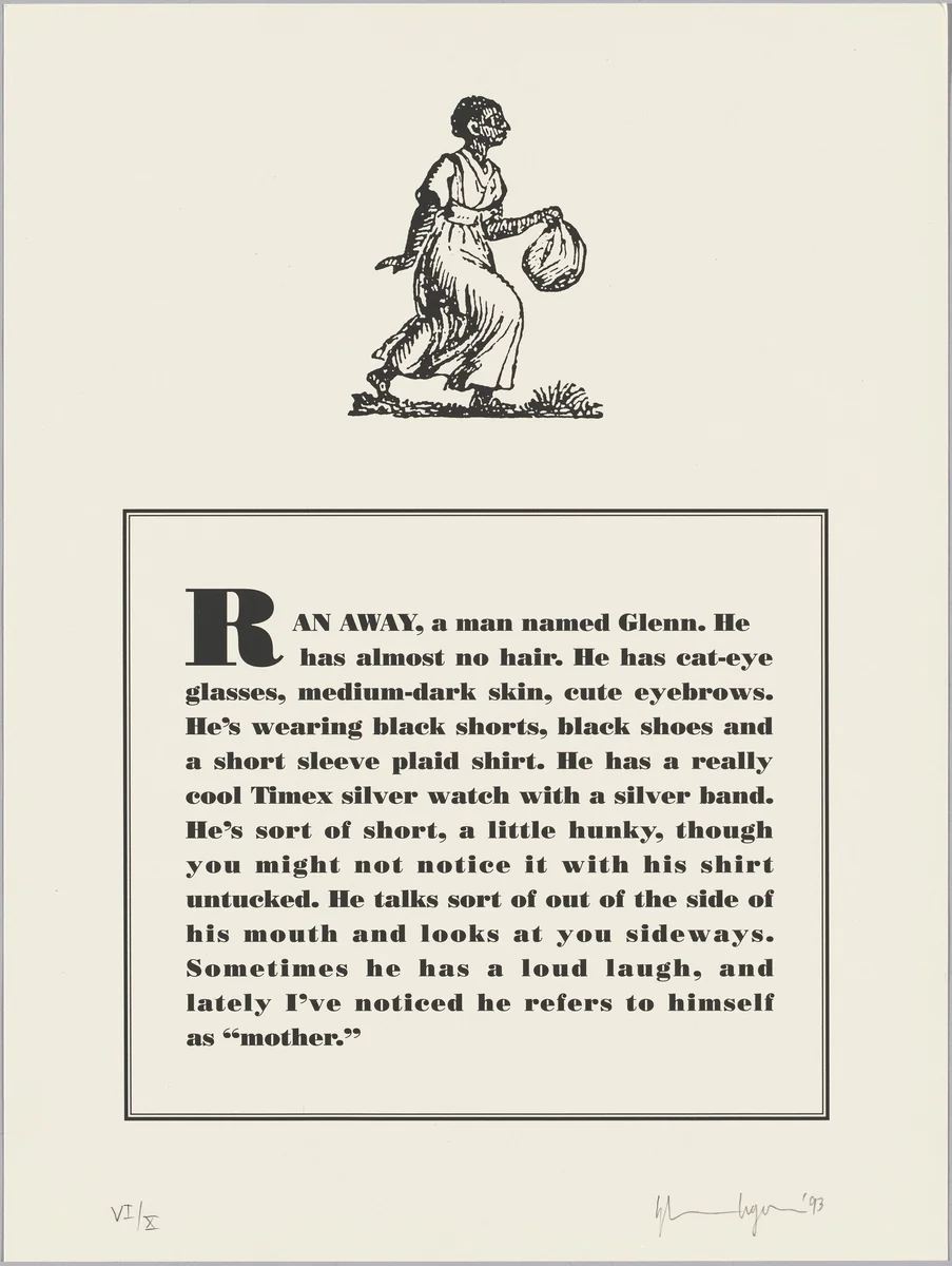 Untitled by Glenn Ligon, portfolio, 1993