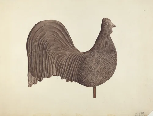 Rooster Weather Vane by Michael Riccitelli, index of american design, 1940