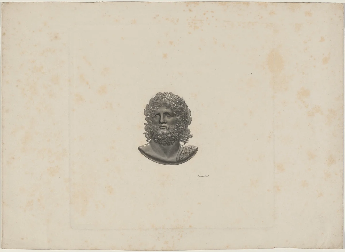 Head of a Man Crowned with Laurel: Homer by Unknown 19th Century, print, 1800-1899