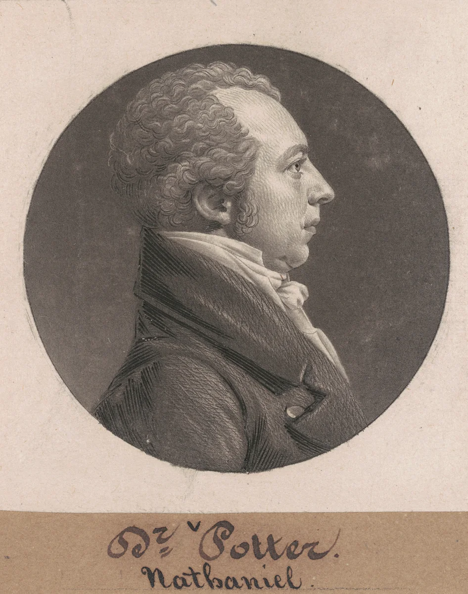 Nathaniel Potter by Charles B. J. Févret de Saint-Mémin, print, 1804