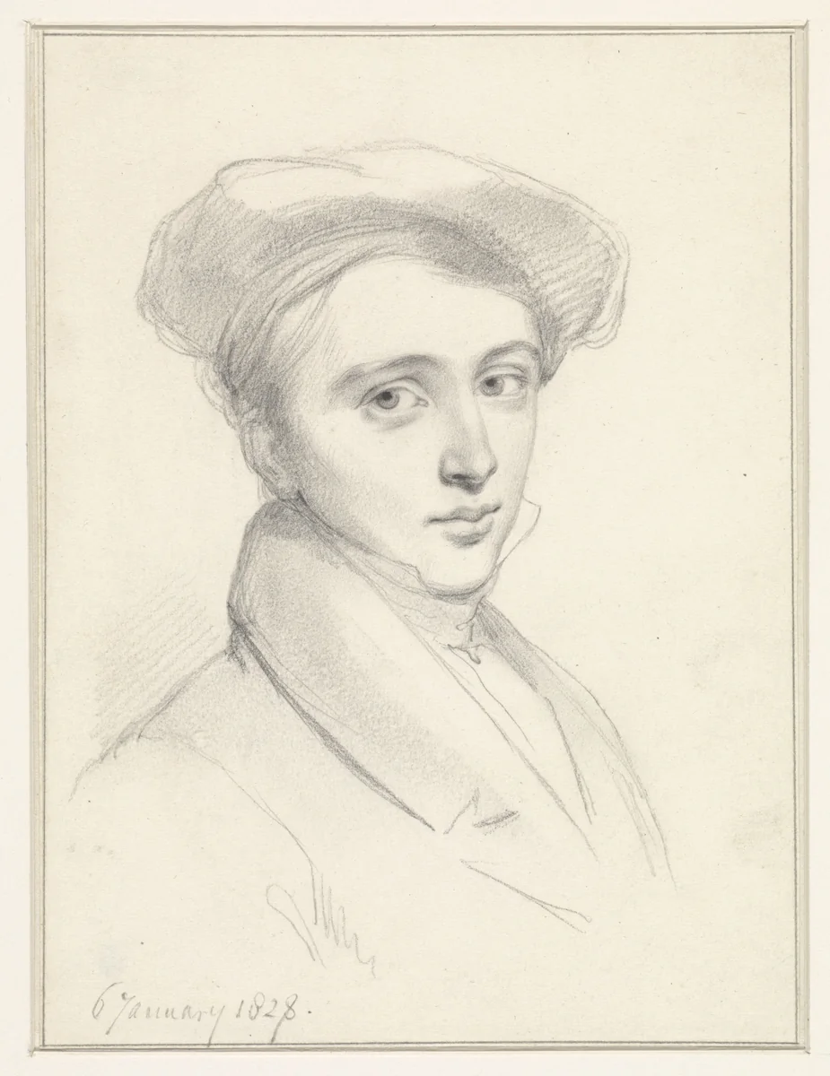Portret van Adriaan Henricus de Bruine by anonymous, drawing, 1828