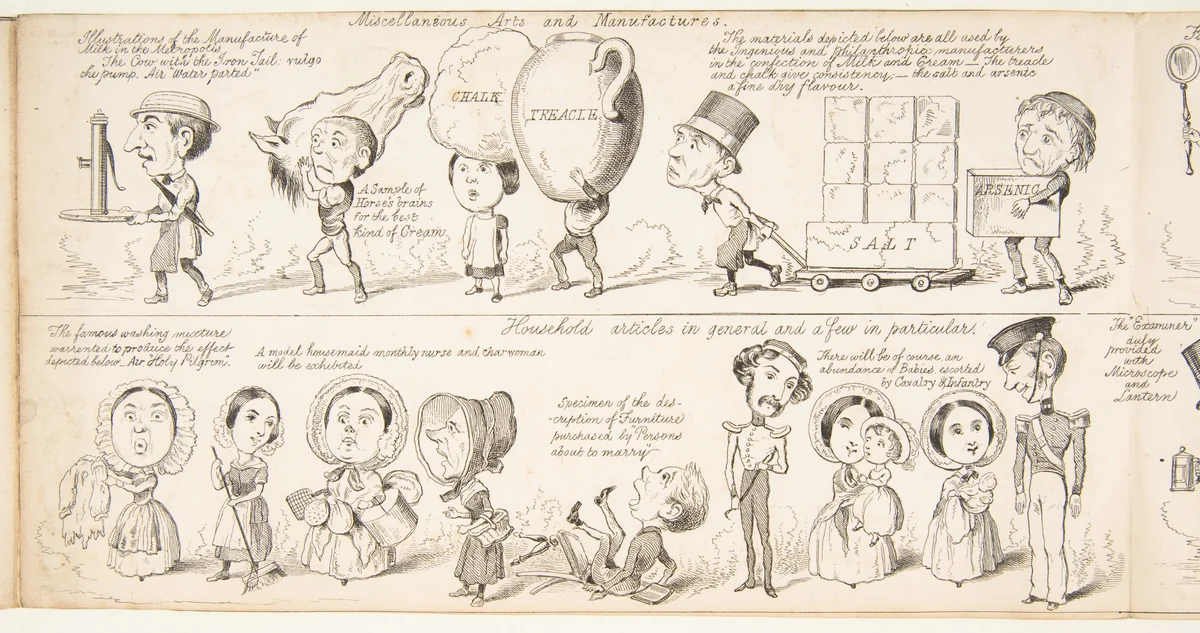 The Great Exhibition "Wot is to Be", Probable Results of The Industry of All Nations in The Year '51, Showing What is to be Exhibited, Who is To Exhibit, in Short How Its All Going to Be Done by George Augustus Sala, print, 1850