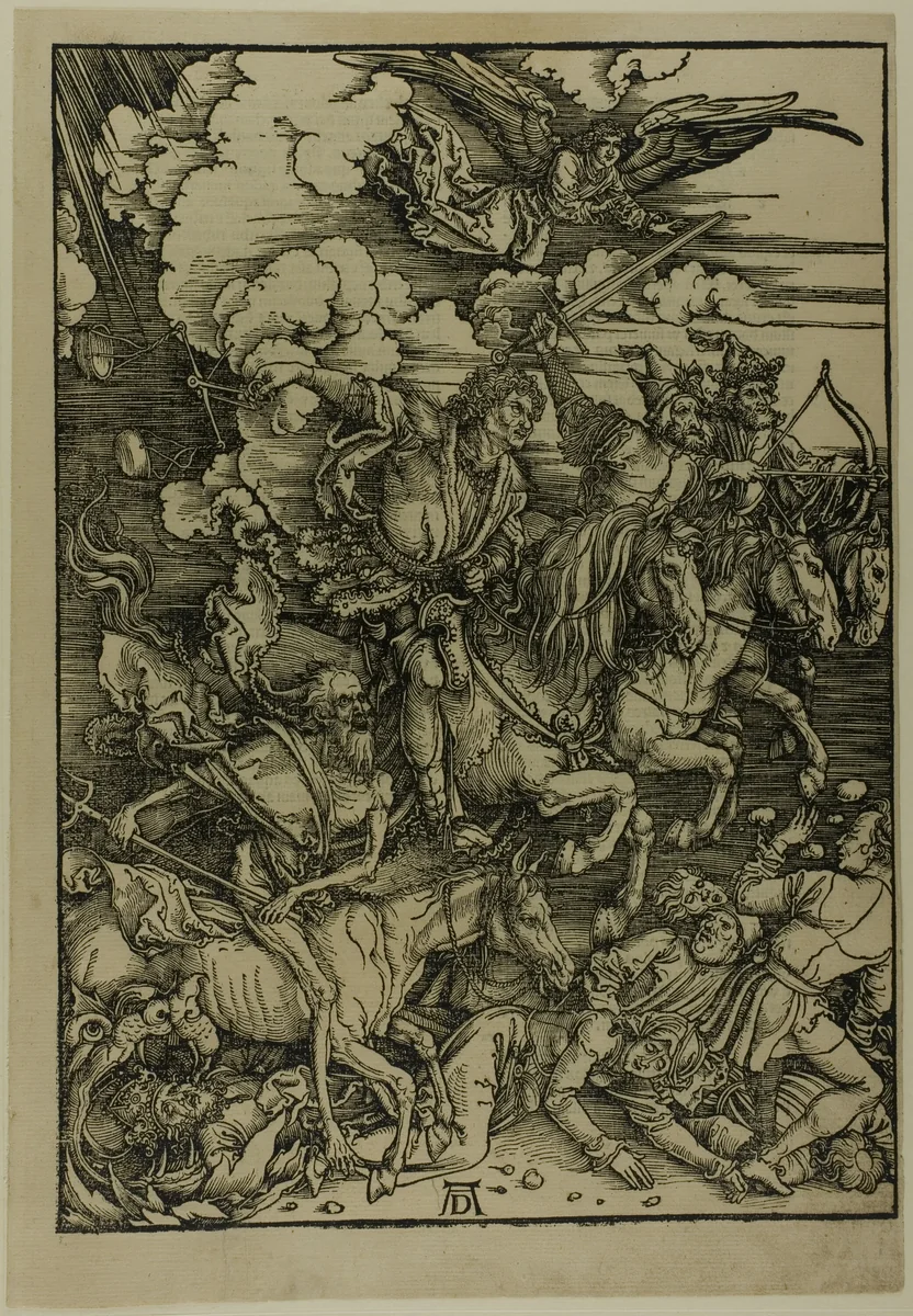 The Four Horsemen of the Apocalypse, from The Apocalypse by Albrecht Dürer, print, 1496-1498