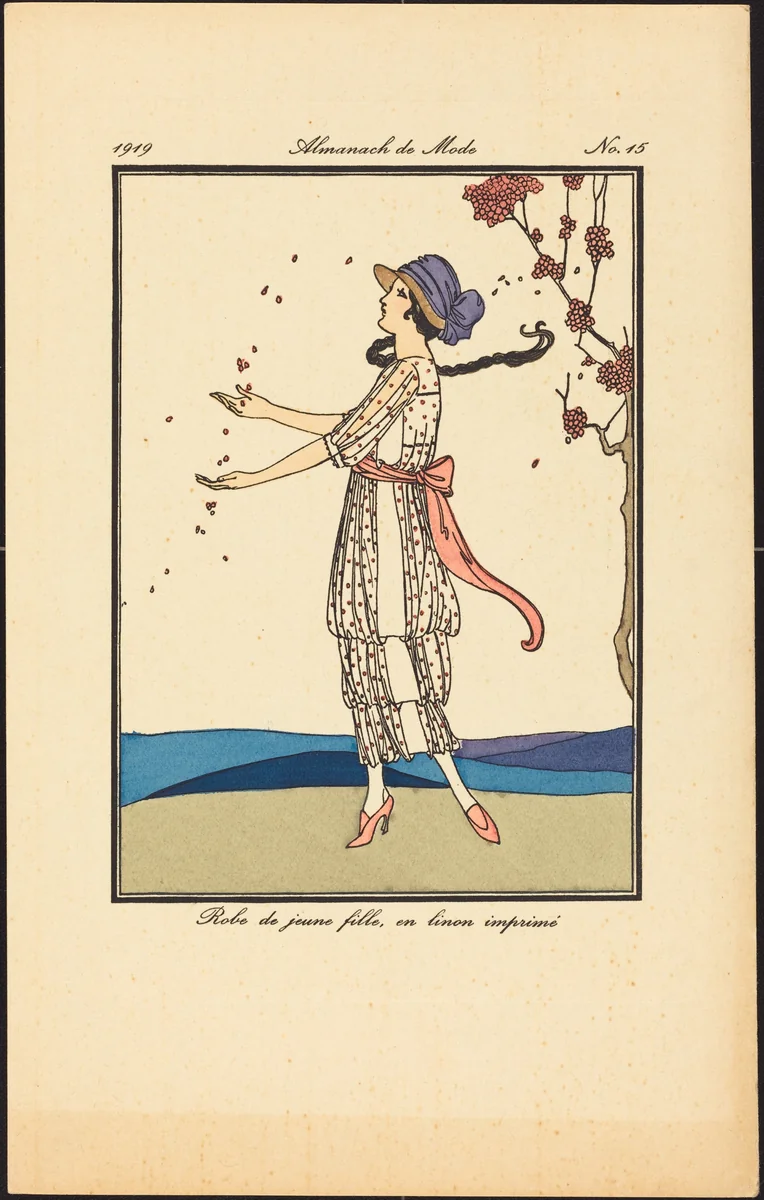 Robe de jeune fille, en linon imprimé by French 20th Century, print, 1919
