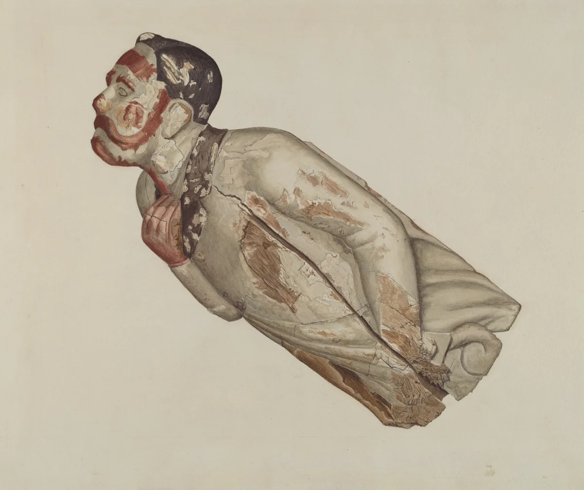 Figurehead by Alfred Denghausen, index of american design, 1937