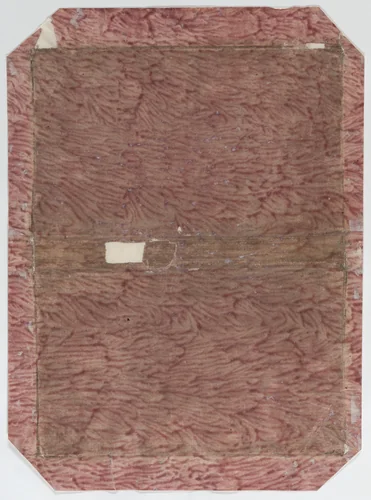 Red paste paper book cover by anonymous, print, 1700-1800