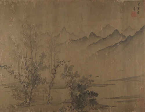 Rosy Sunset by Wen Tong, painting, 1500-1599