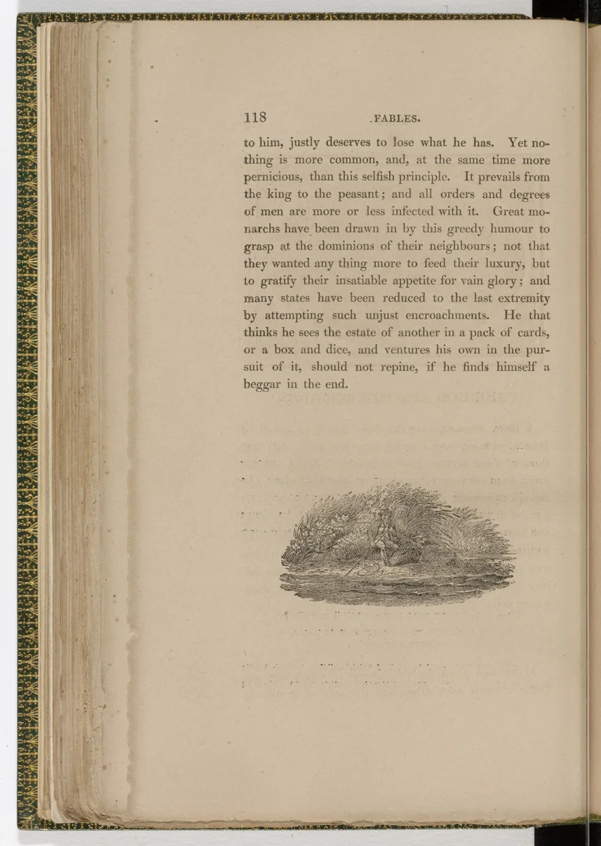 Tailpiece (page 118) from The Fables of Aesop by Thomas Bewick, illustrated book, 1818