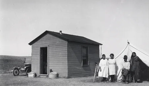 Tom Elrod and Family (Except Inez) at Home by Eugene Buechel, photograph, 1922