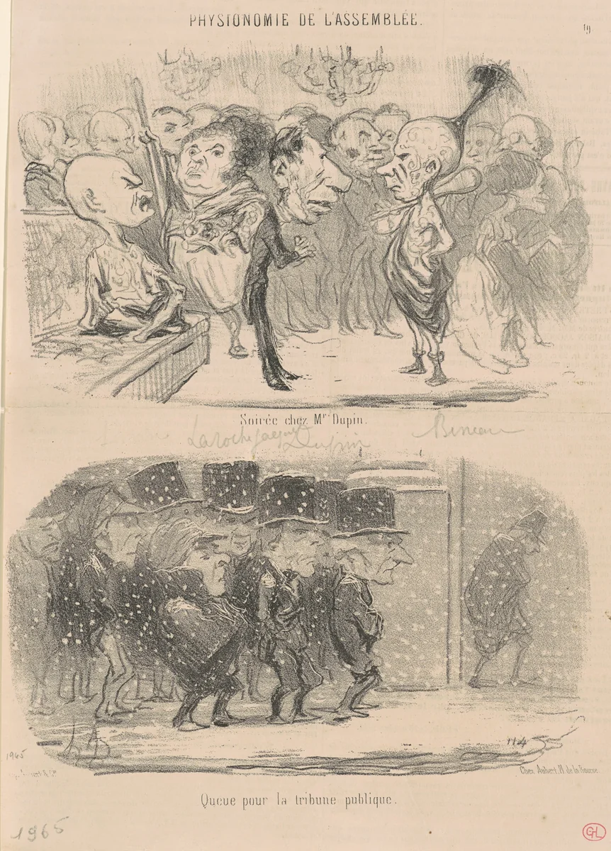 Soirée chez M. Dupin by Honoré Daumier, print, 1850