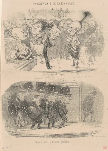 Soirée chez M. Dupin by Honoré Daumier, print, 1850