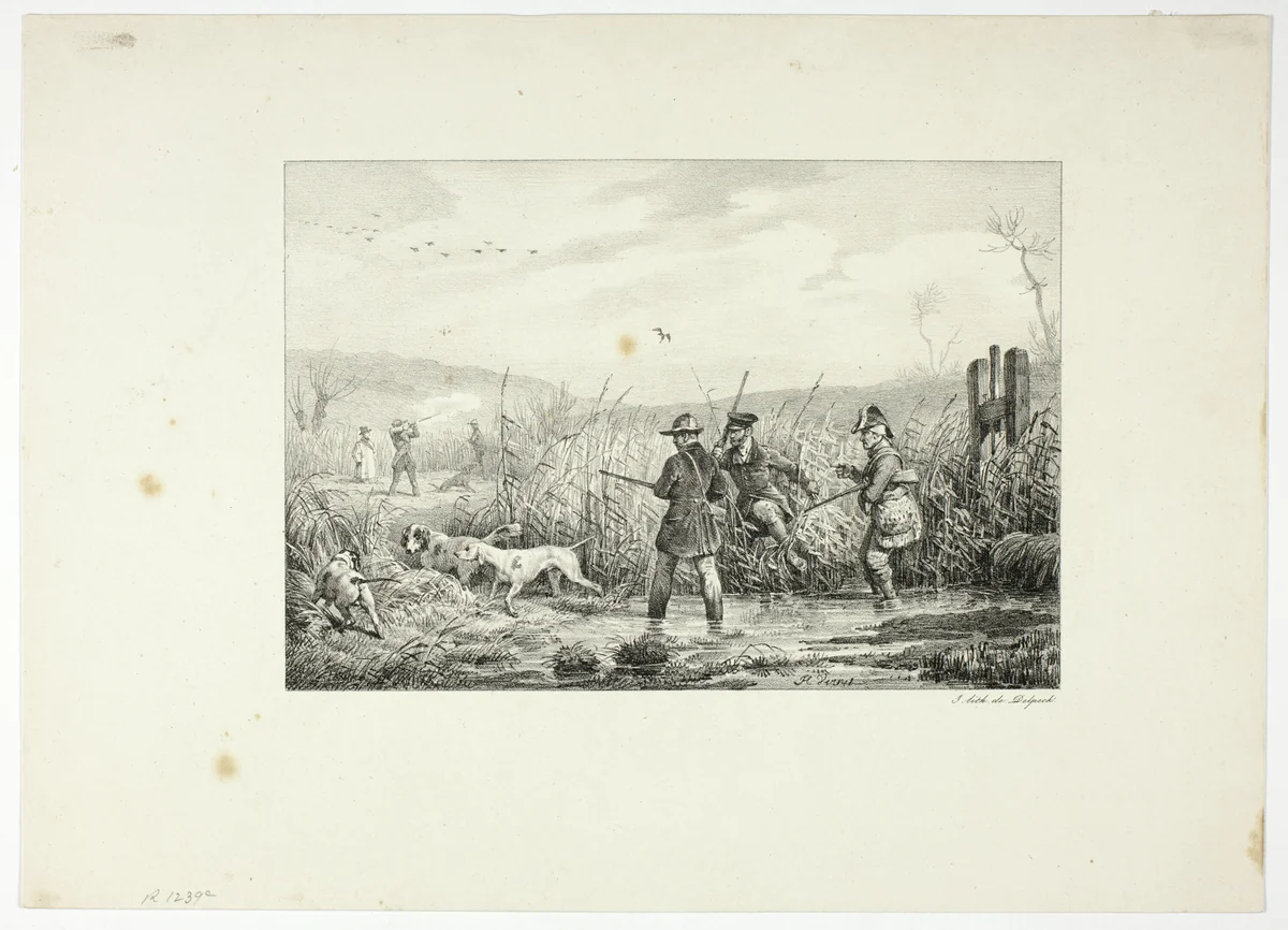 Hunters by Horace Vernet, print, 1813-1839