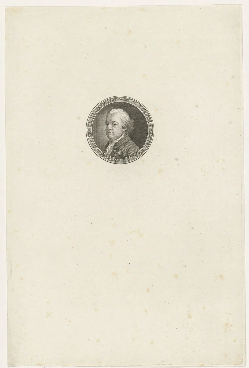 Portret van Daniël Jacobus Canter Camerling by Abraham Jacobsz. Hulk, print, 1787