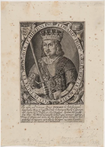Edward I of England by Renold Elstrack, print, 1571-1625