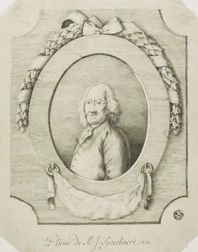 Le Vieux Papa Michel by Michel Joseph Speeckaert, drawing, 1771