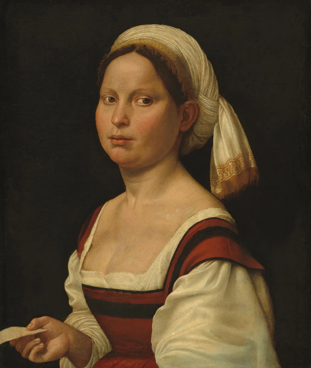 Portrait of a Young Woman by Giuliano Bugiardini, painting, 1525