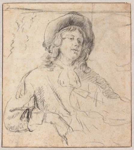 Violin Player by Unknown Artist, drawing, 1650-1699