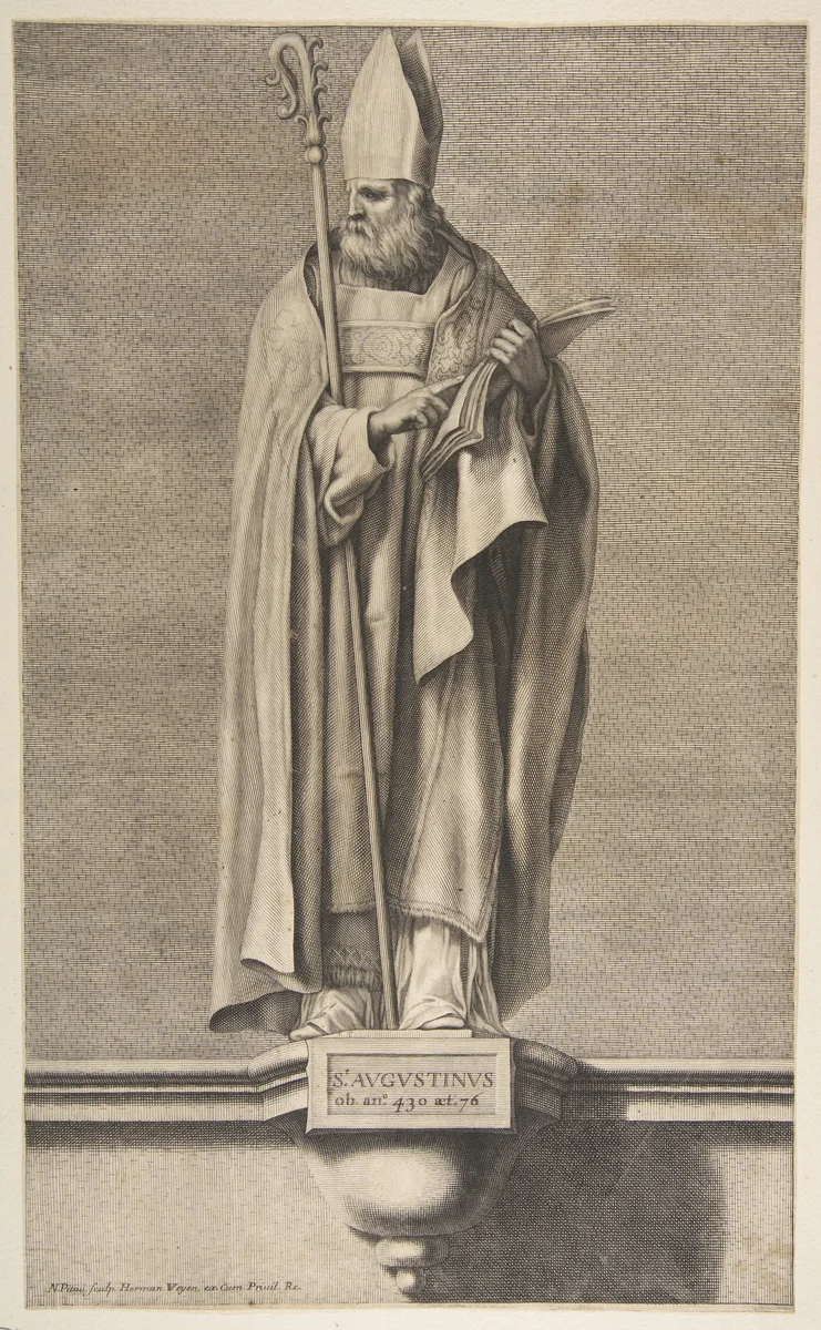 St. Augustine by Nicolas Pitau, print, 1620-1953
