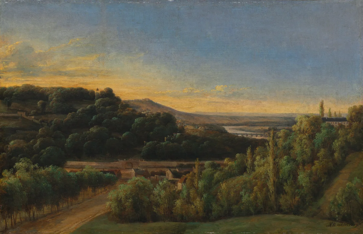 View of Saint-Cloud, Near the Seine by Alexandre Pau de St. Martin, painting, 1809
