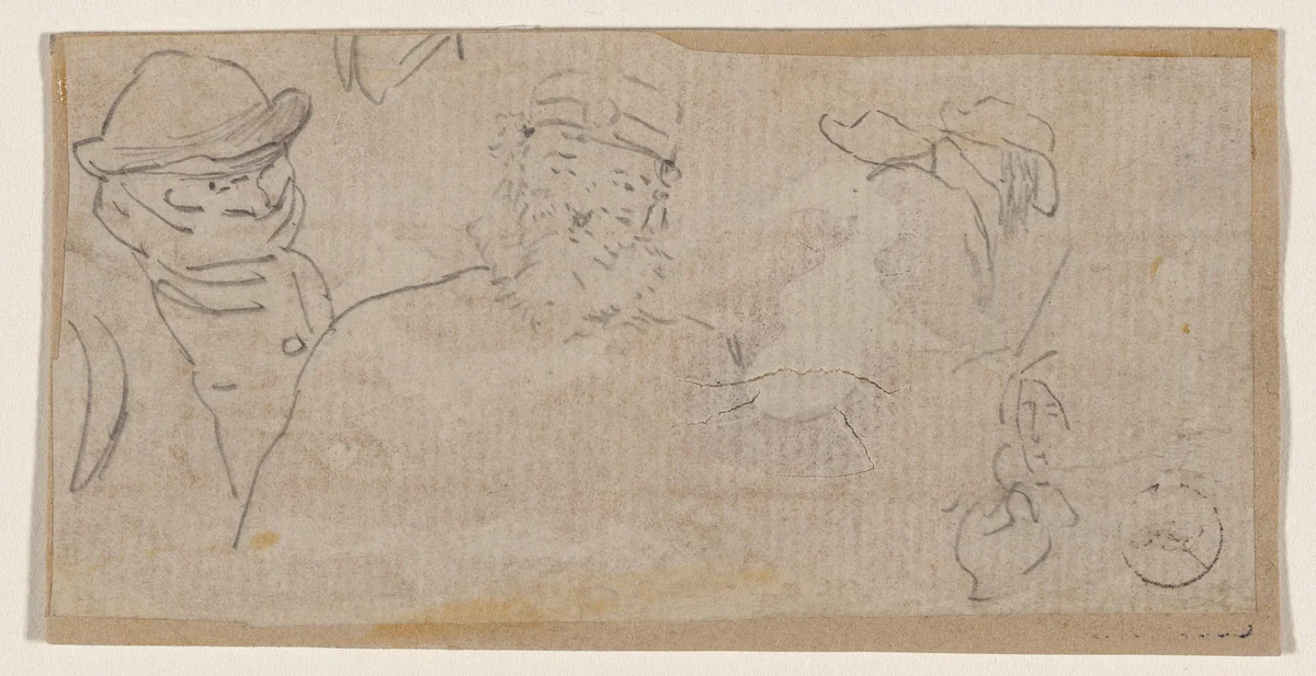 Preliminary Sketch for "The Passage" (La Traversee) by Félix-Hilaire Buhot, drawing, 1847-1898