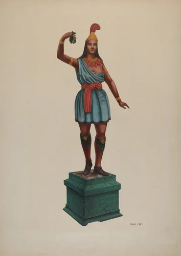 Cigar Store Indian by Emile Cero, index of american design, 1936